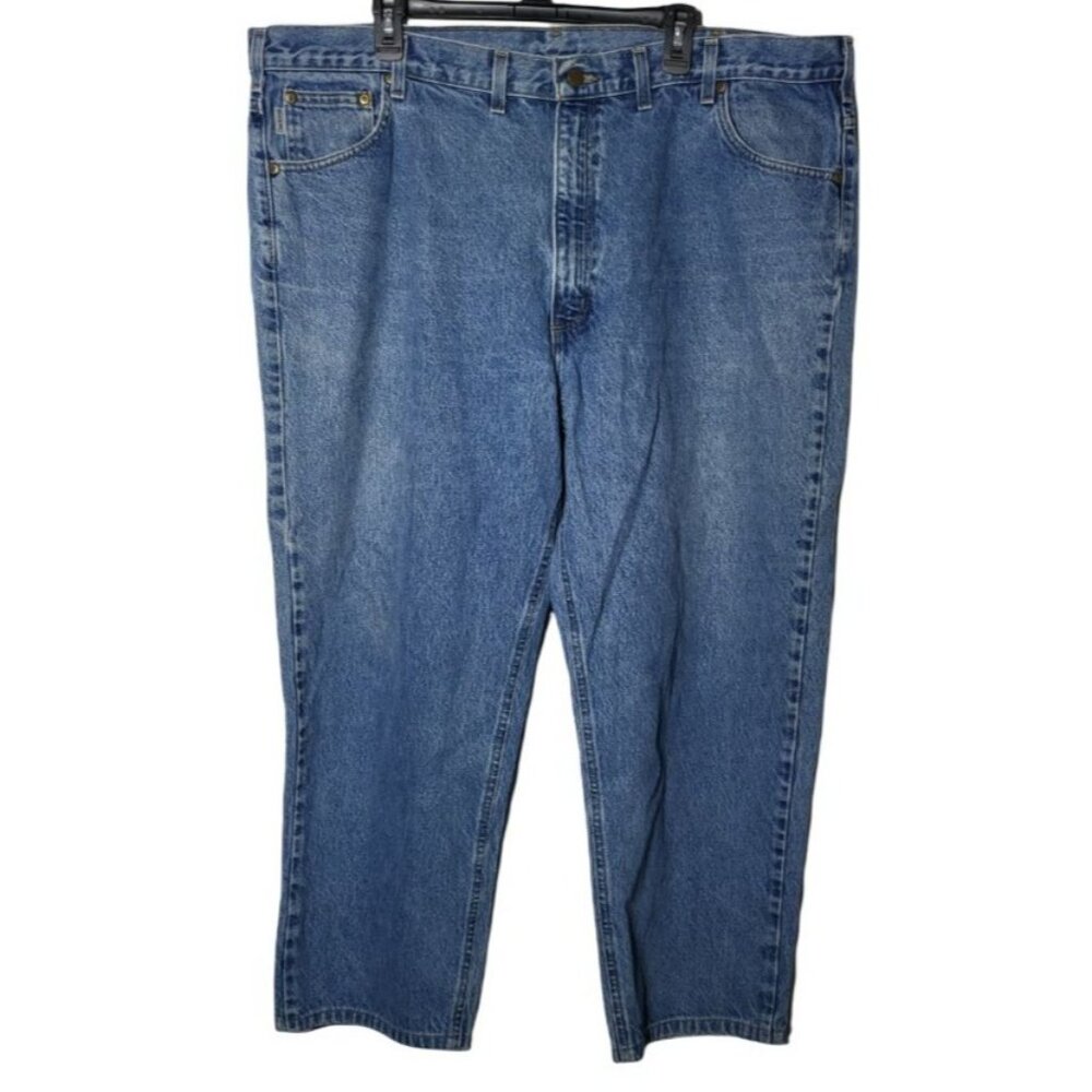 Carhartt Mens Relaxed Fit Denim Blue Jeans Size 46/30 Classic Casual Workwear‎